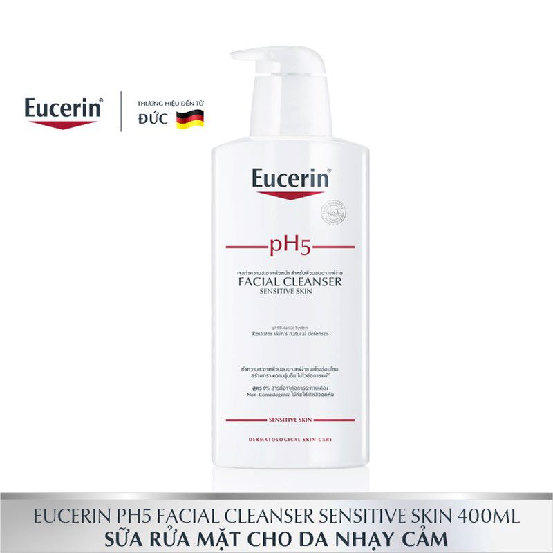 Sữa Rửa Mặt Cho Da Nhạy Cảm Eucerin pH5 Facial Cleanser [100ml-400ml]