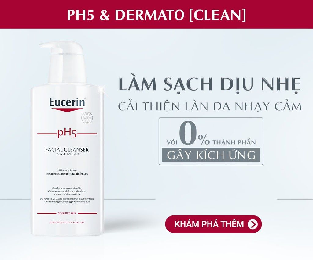 Sữa Rửa Mặt Cho Da Nhạy Cảm Eucerin pH5 Facial Cleanser [100ml-400ml]