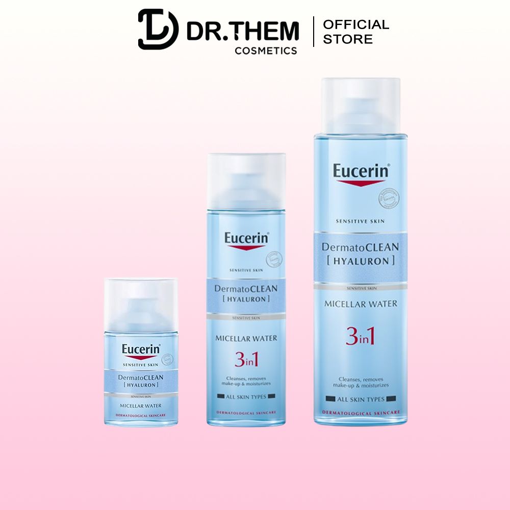 Nước Tẩy Trang Eucerin Dermato Clean Hyaluron Micellar Water 3in1 [100ml-200ml-400ml]