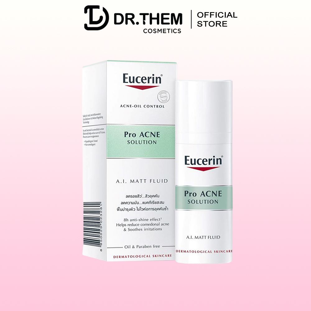 Kem Dưỡng Giảm Nhờn Mụn Eucerin ProAcne Solution A.I Matt Fluid [50ml]