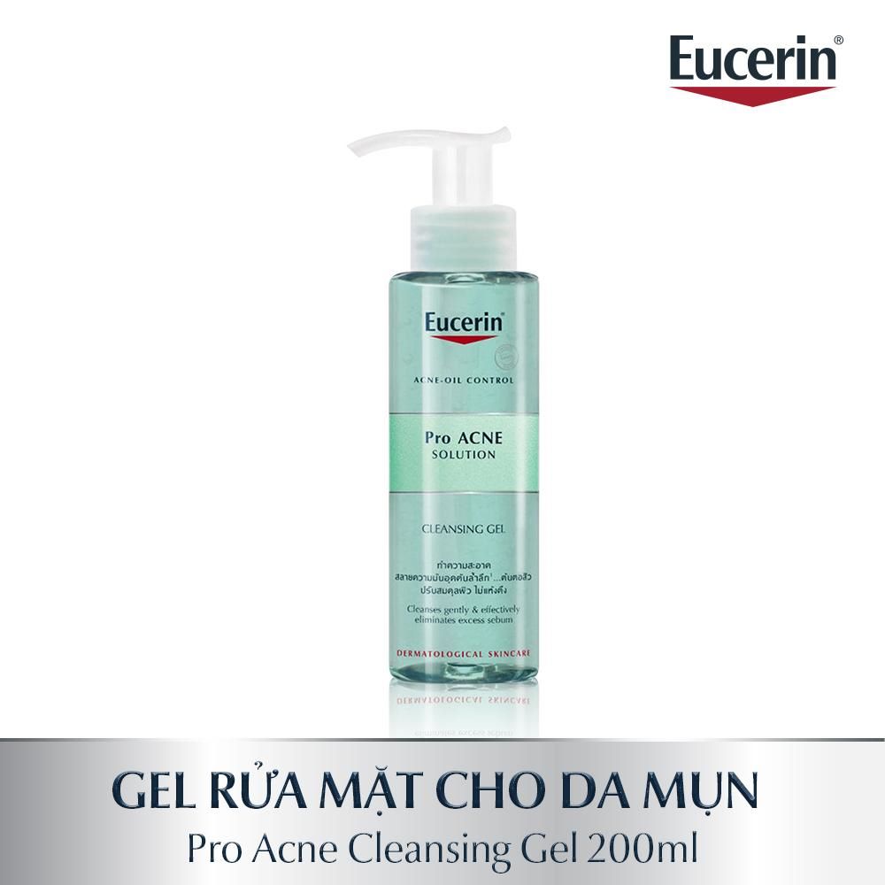 Sữa Rửa Mặt Da Nhờn Mụn Eucerin Pro Acne Solution Cleasing Gel [200ml-400ml]