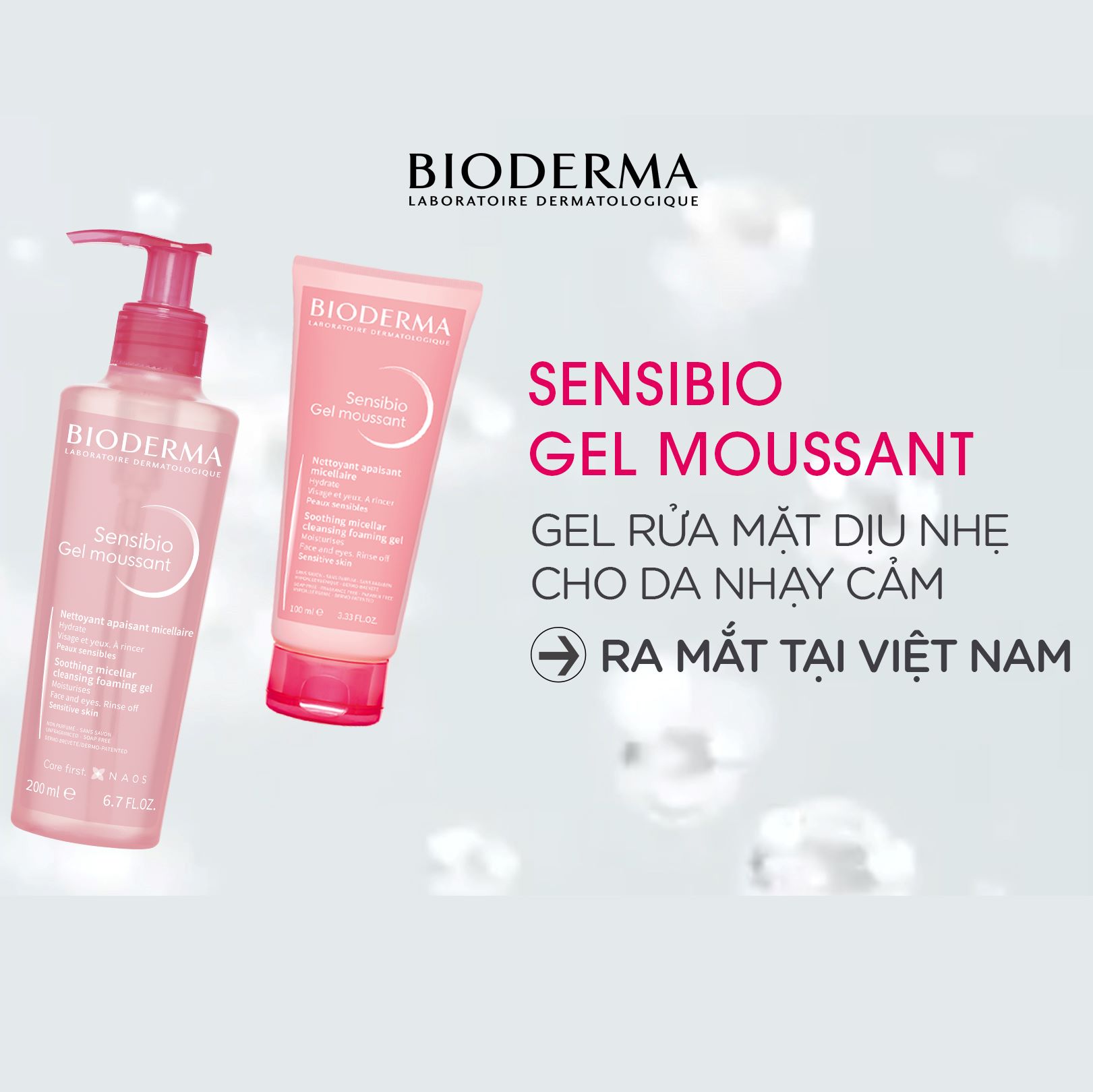 Sữa Rửa Mặt Cho Da Nhạy Cảm Bioderma Sensibio Gel Moussant [45ml - 200ml]