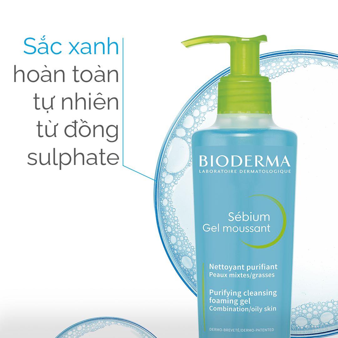 Sữa Rửa Mặt Da Hỗn Hợp Dầu Sebium Gel Moussant [200ml]