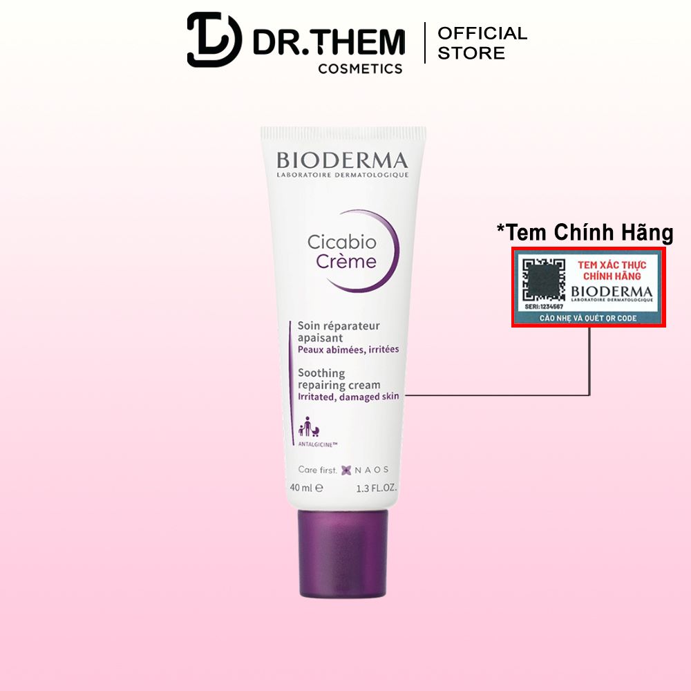 Kem Dưỡng Ẩm Phục Hồi Da Cicabio Bioderma Cream [40ml]