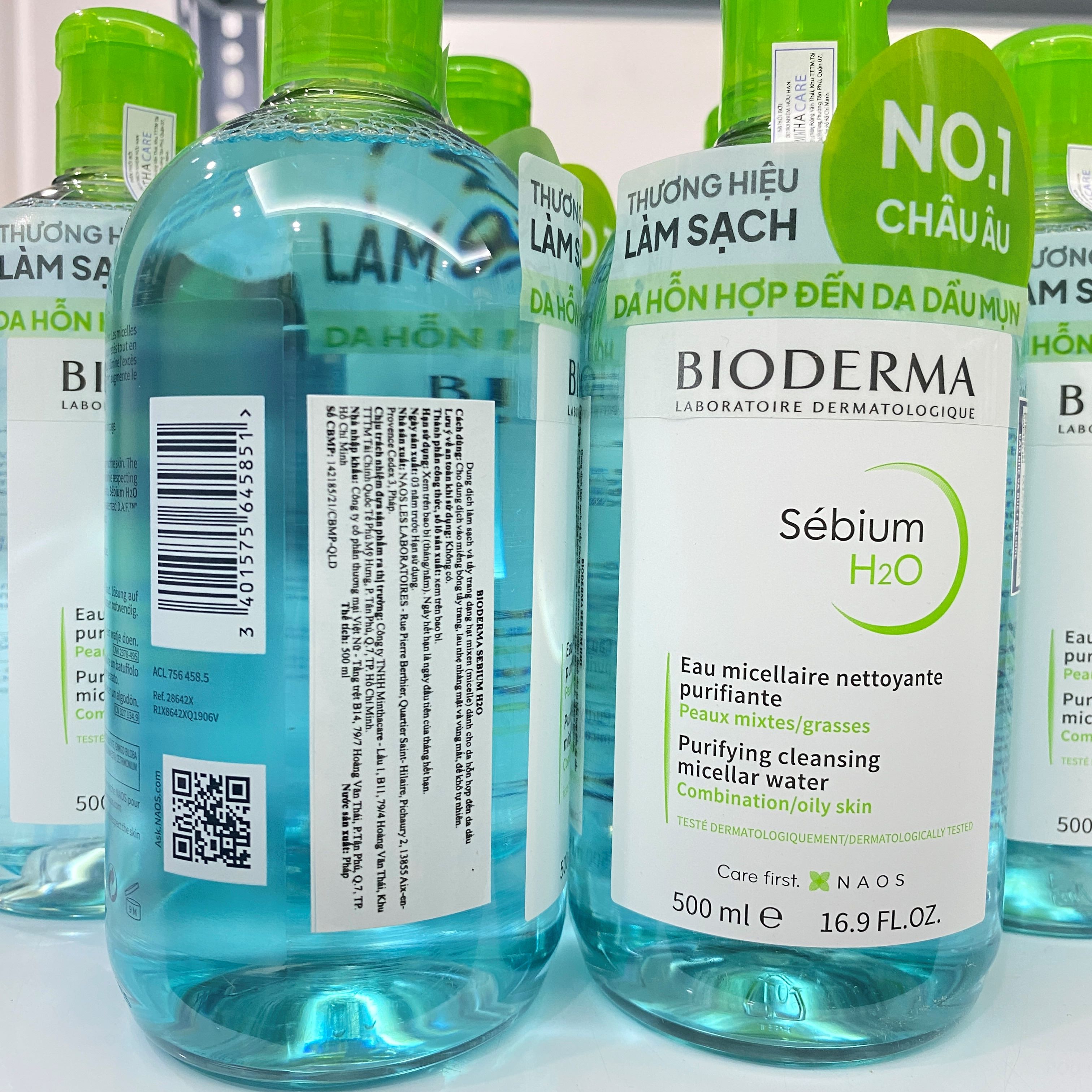 Nước Tẩy Trang Cho Da Dầu Bioderma Sebium H20 Dành Cho Da Dầu [Màu xanh]