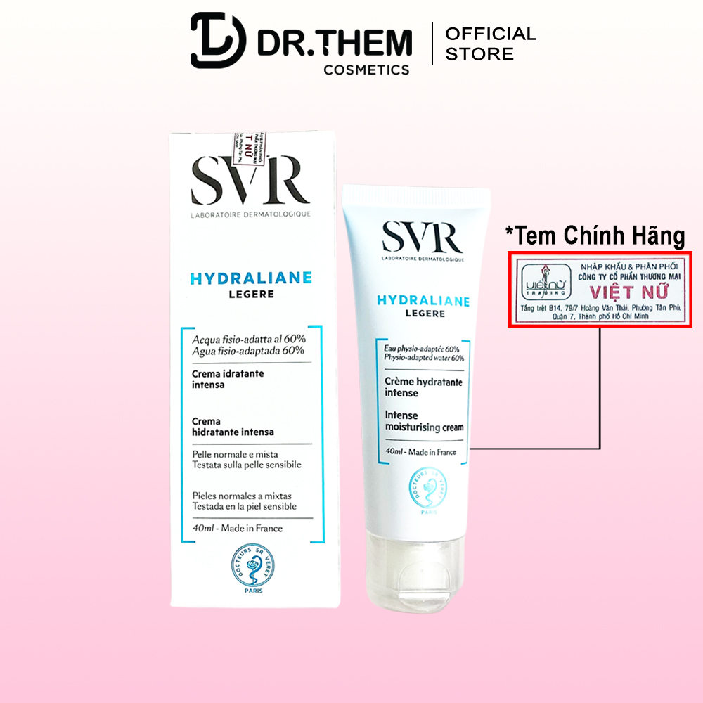 Kem Dưỡng Ẩm SVR Cho Da Thường Đến Da Hỗn Hợp Hydraliane Legere [40ml]