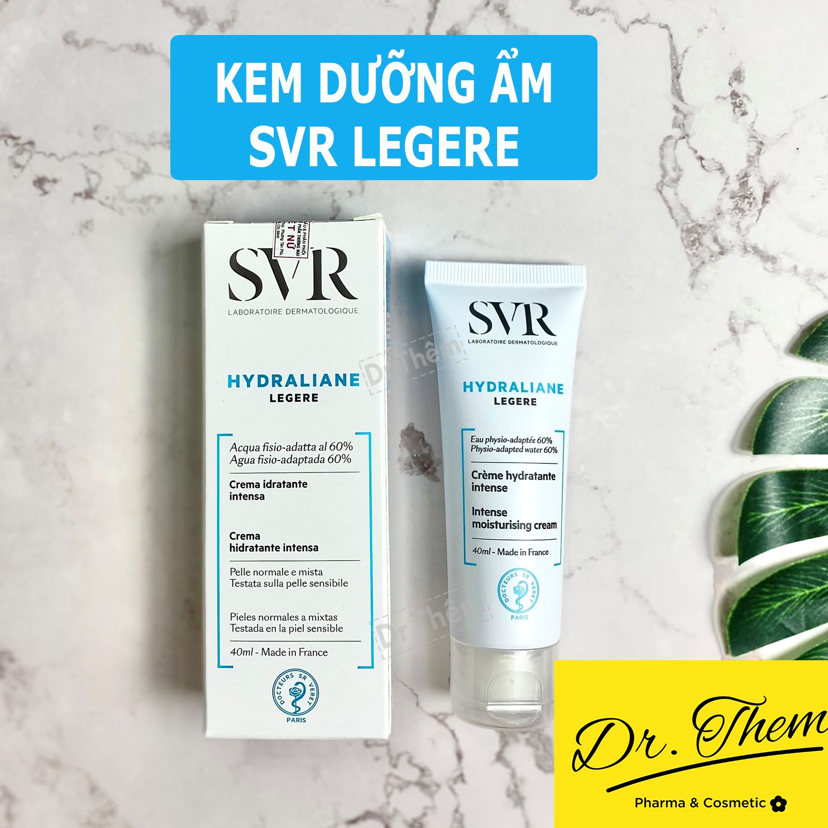 Kem Dưỡng Ẩm SVR Cho Da Thường Đến Da Hỗn Hợp Hydraliane Legere [40ml]