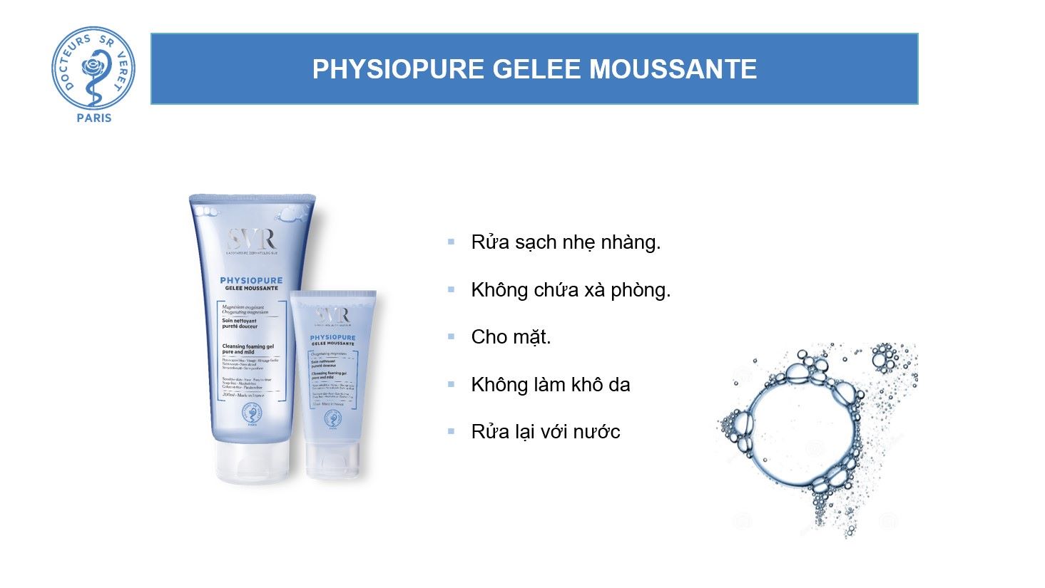 Gel Rửa Mặt Cho Da Nhạy Cảm SVR Physiopure Gelee Moussante [55ml-200ml]