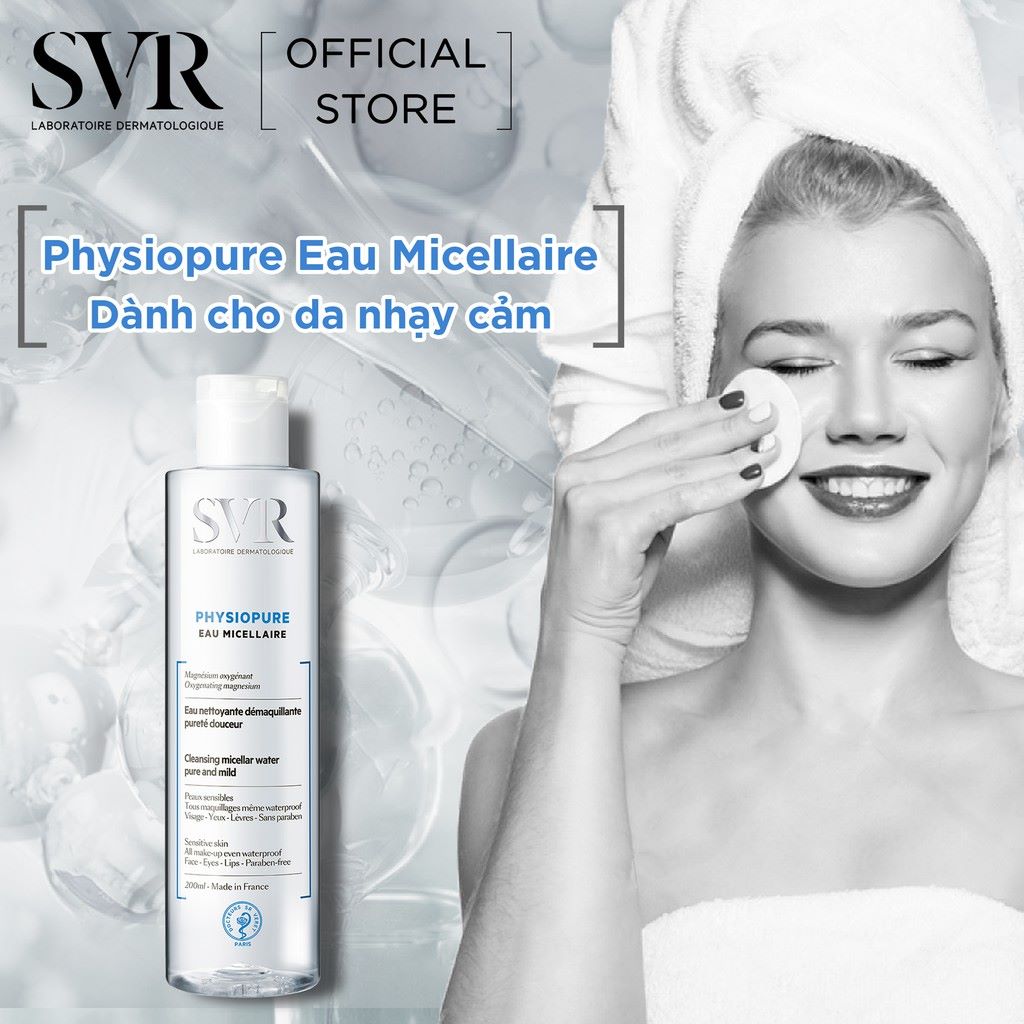 Nước Tẩy Trang Cho Da Nhạy Cảm SVR Physiopure Eau Micellaire [75ml - 400ml]