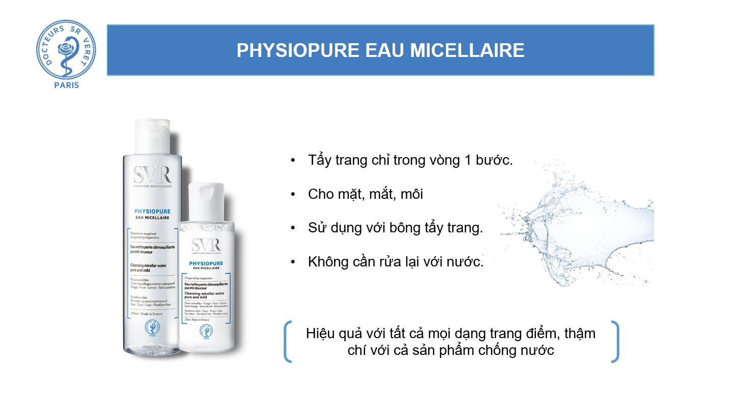 Nước Tẩy Trang Cho Da Nhạy Cảm SVR Physiopure Eau Micellaire [75ml - 400ml]