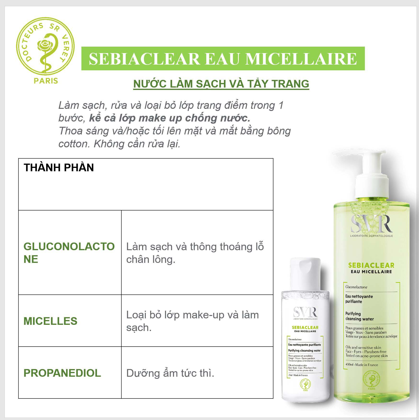 Nước Tẩy Trang SVR Sebiaclear Eau Micellaire [75ml-400ml]