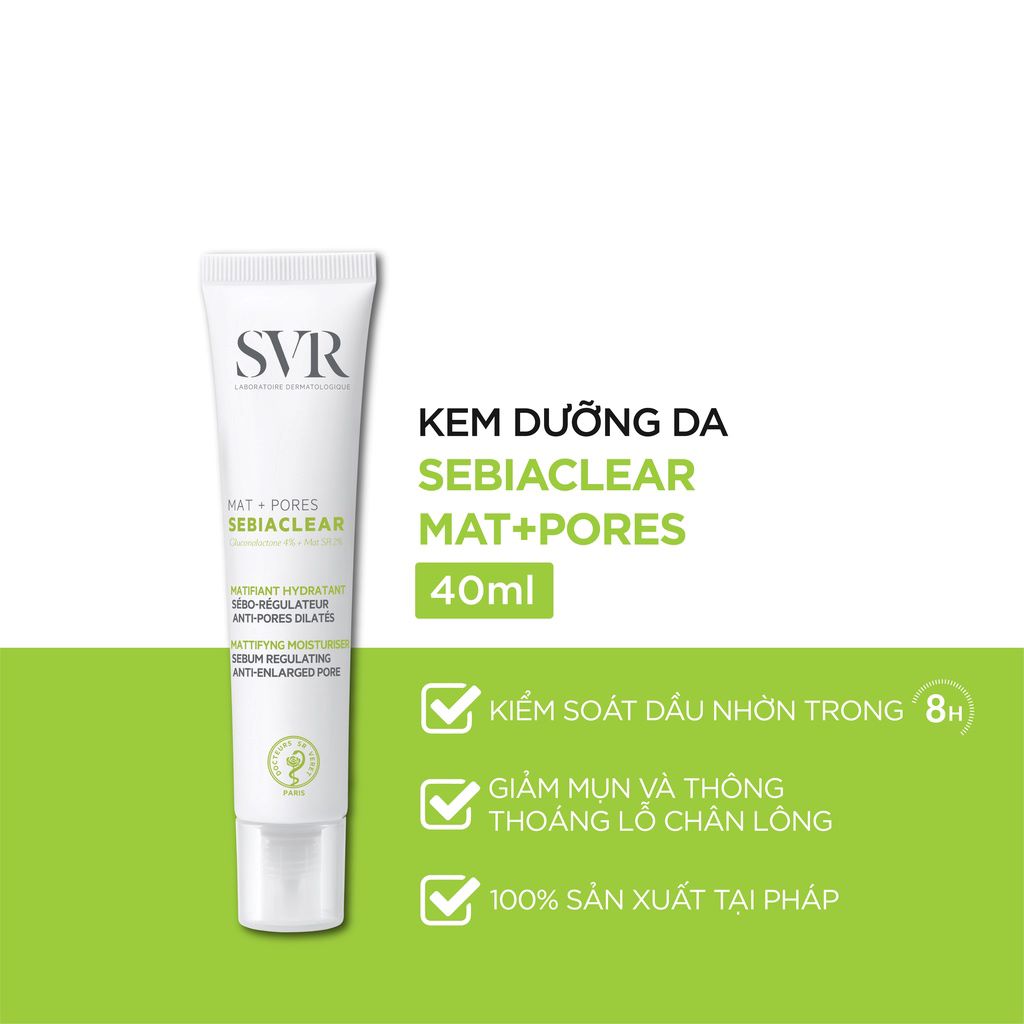 Kem Dưỡng Làm Giảm Mụn SVR Sebiaclear Mat + Pores [40ml]