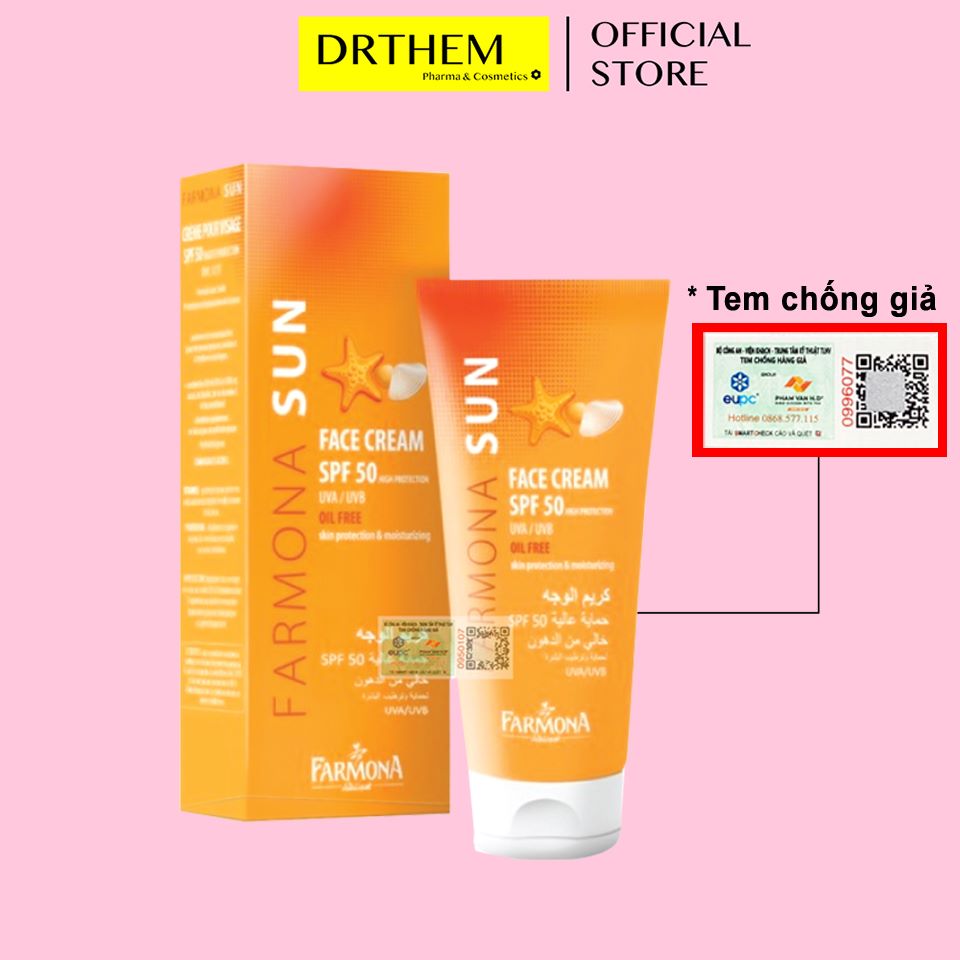 Kem Chống Nắng Farmona Sun Face Cream SPF50 Oil Free [50ml]