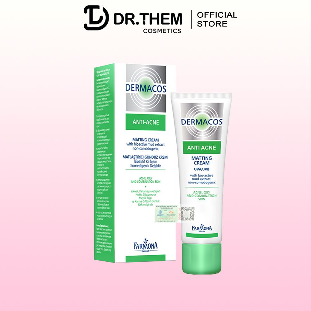 Kem Giảm Nhờn Ngừa Mụn Farmona Dermacos Anti Acne Matting Cream [50ml]