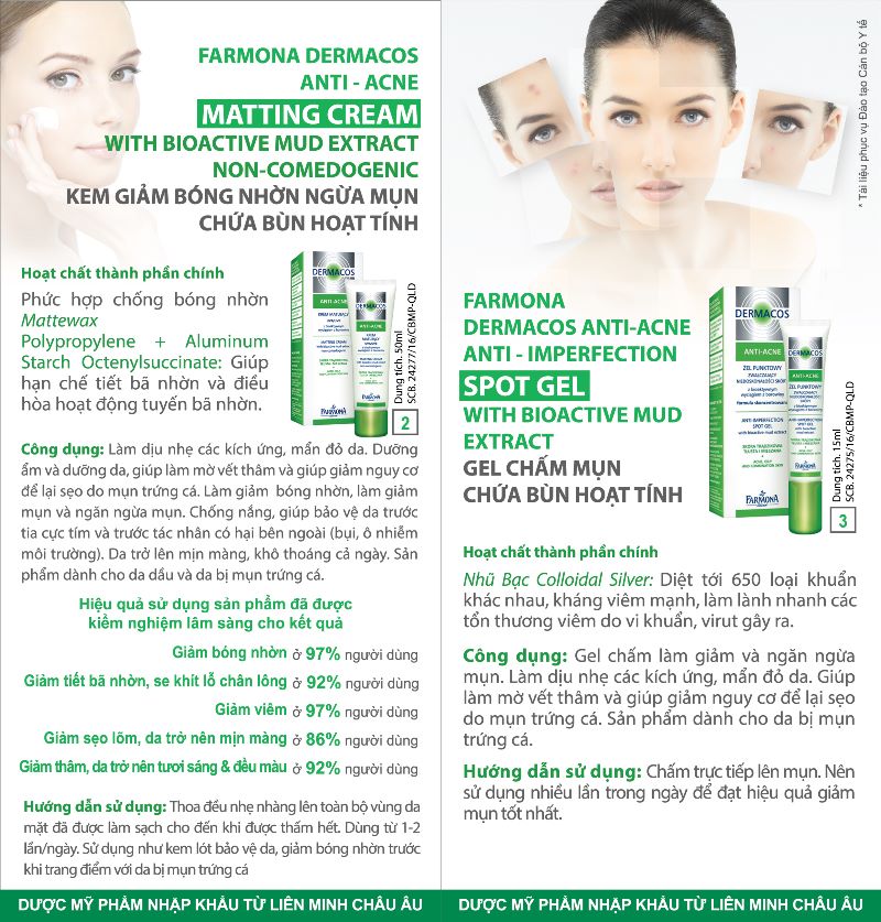 Kem Giảm Nhờn Ngừa Mụn Farmona Dermacos Anti Acne Matting Cream [50ml]