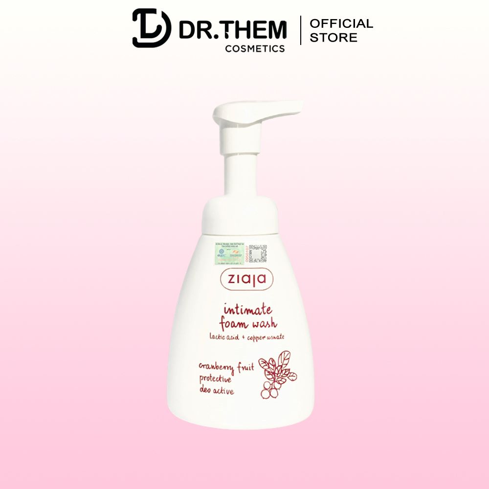 Dung dịch Vệ Sinh Bọt Thảo Dược Siêu Dịu Nhẹ - Ziaja Intimate Foam Wash Cranberry Fruit Protective [250ml]