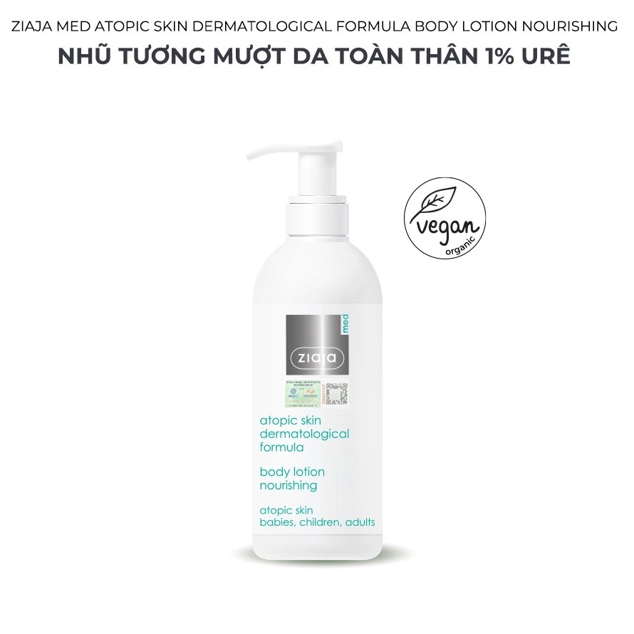 Nhũ Tương Mượt Da Toàn Thân Ziaja 1% URÊ [400ml]