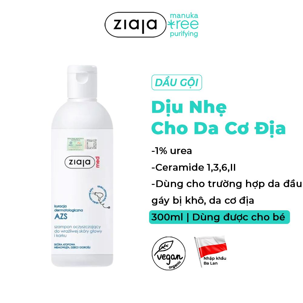 Dầu Gội Làm Sạch Tóc Và Dịu Nhẹ Vùng Da Đầu, Gáy Ziaja [300ml]