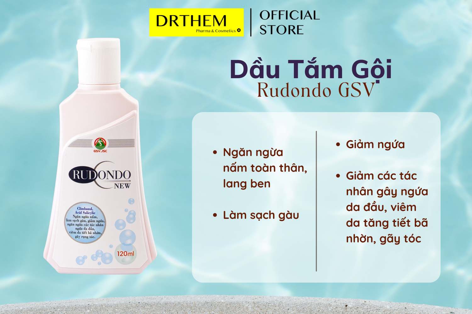 Dầu Gội Ngừa Nấm - Rudondo GSV [120ml]