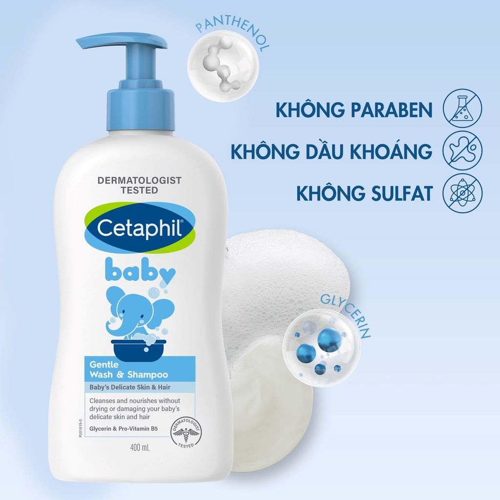 Sữa Tắm Gội Cetaphil Cho Bé Cetaphil Baby Wash & Shampoo with Organic Calendula [230ml - 400ml]