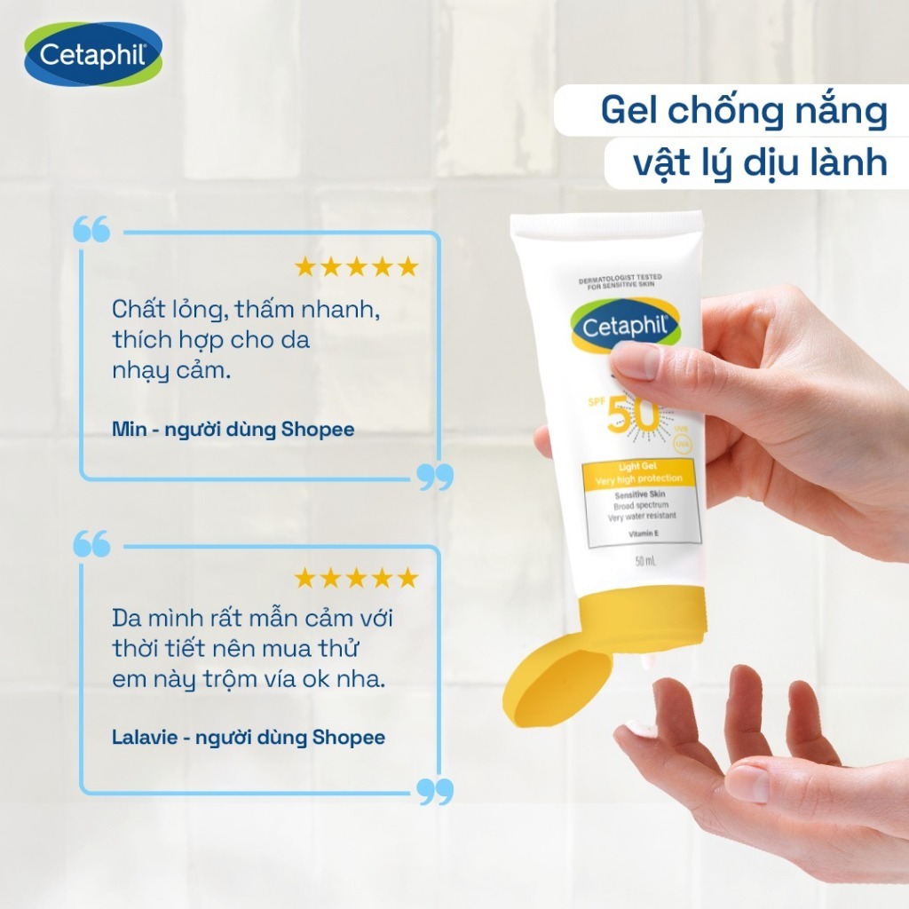 Gel Chống Nắng Dịu Lành Dành Cho Da Nhạy Cảm Cetaphil Sun SPF 50+ Light Gel 50ml 