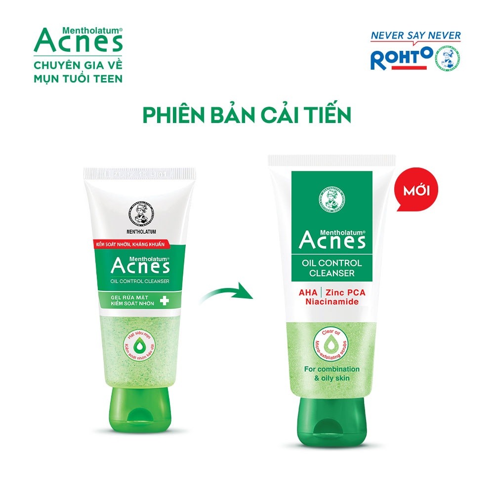 Sữa Rửa Mặt Acnes Kiểm Soát Nhờn Ngăn Ngừa Mụn Acnes Oil Control Cleanser Gel 50g - 100g