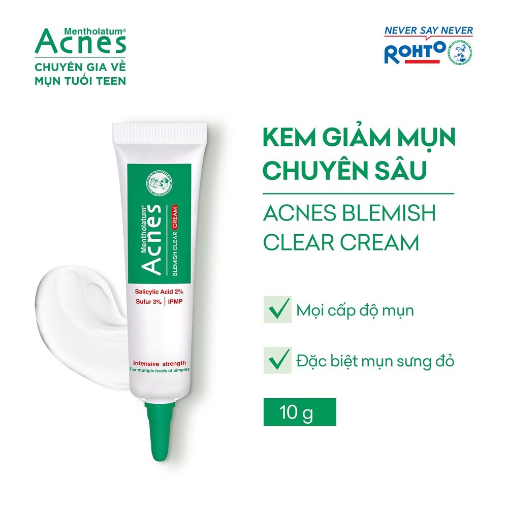 Kem Giảm Mụn Chuyên Sâu - Acnes Blemish Clear Cream [10g]