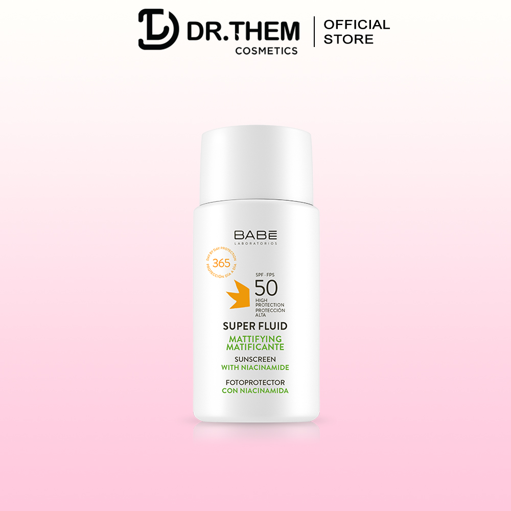 Kem Chống Nắng Cho Da Dầu Mụn Babe Super Fluid Mattifying Sunscreen SPF 50 [50ml]