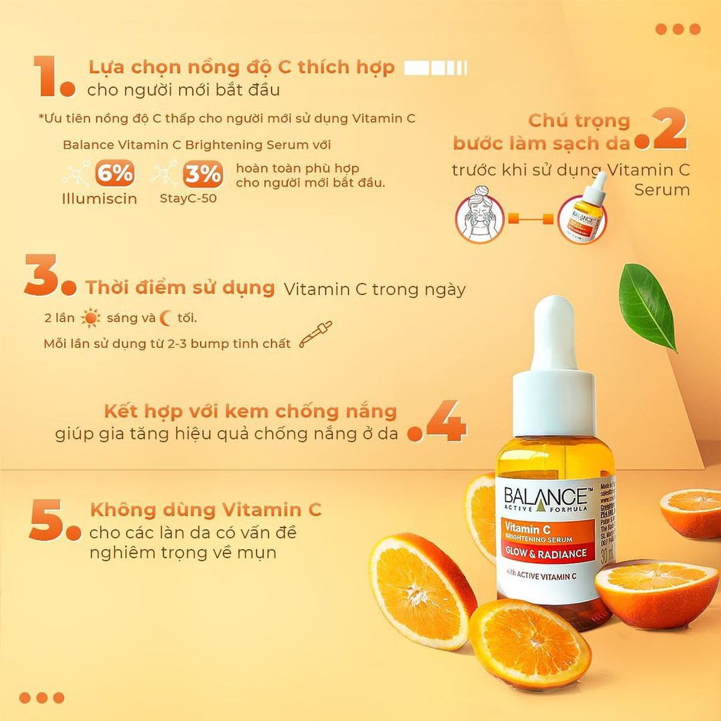 Serum Sáng Da, Mờ Thâm Balance Active Formula Vitamin C Brightening 30ml / 60ml