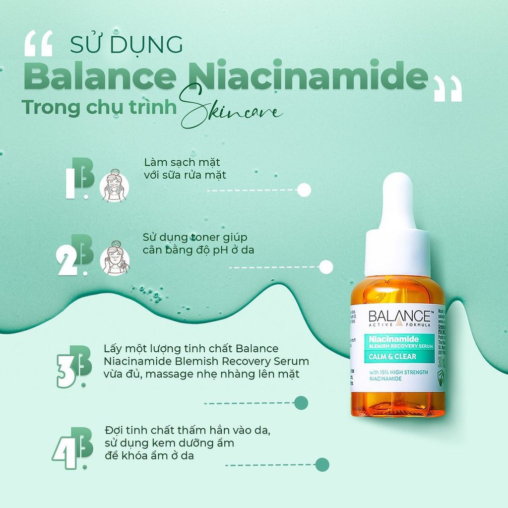 Serum  Ngừa Mụn Mờ Thâm Balance Active Formula 30ml Niacinamide 15%