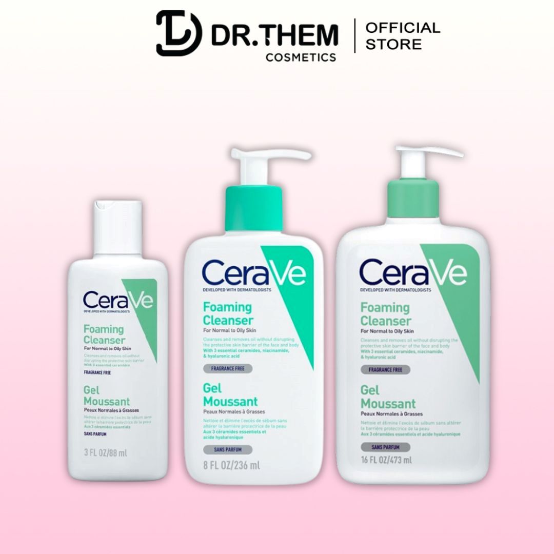 Sữa Rửa Mặt Dành Cho Da Dầu CeraVe Foaming Cleanser 88ml – 236ml – 473ml