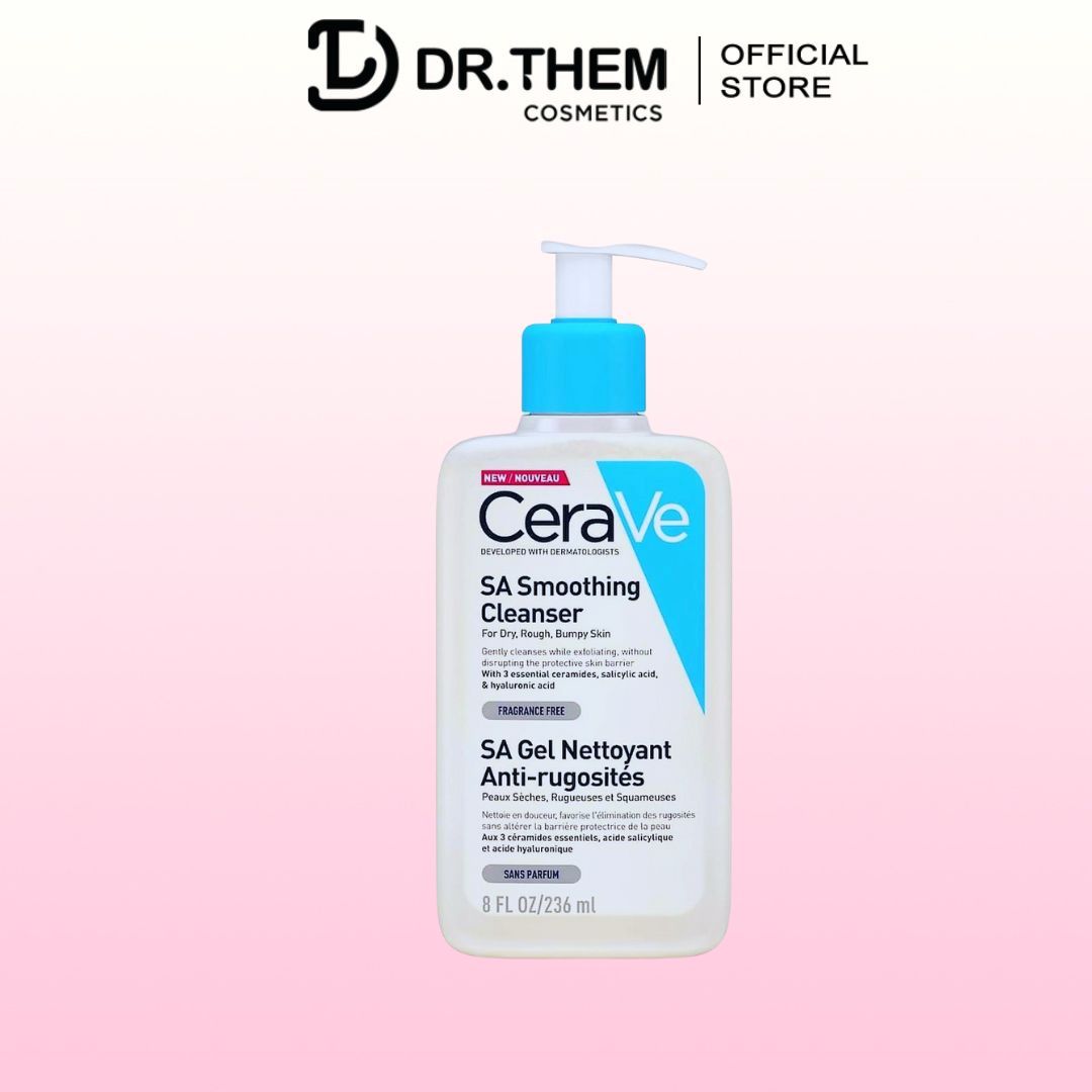 Sữa Rửa Mặt Cho Da Mụn Nhạy Cảm CeraVe SA Smoothing Cleanser 236ml