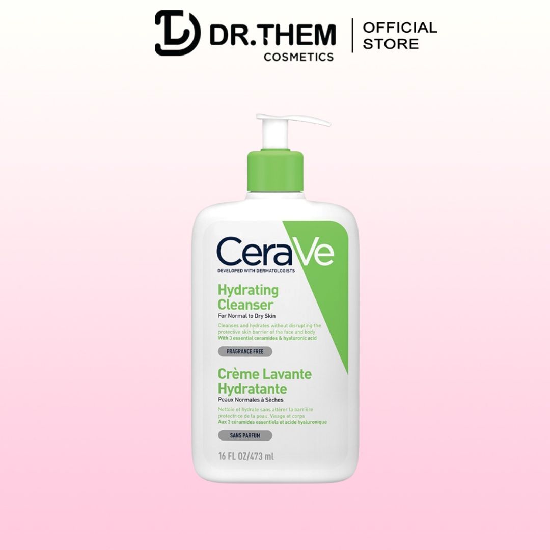 Sữa Rửa Mặt Cho Da Thường Và Da Khô CeraVe Hydrating Cleanser 88ml - 236ml - 473ml 