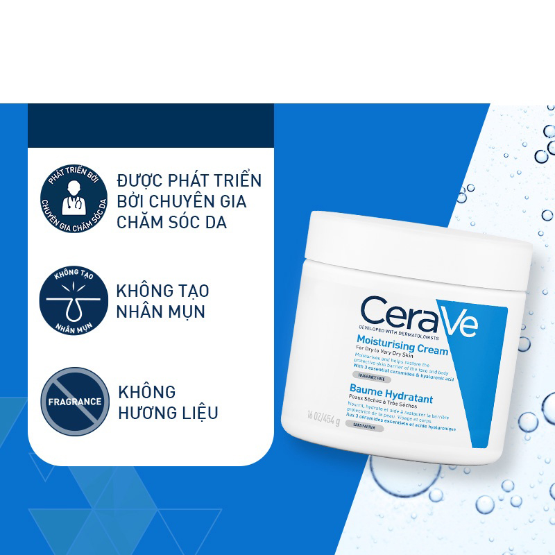 Kem Dưỡng Ẩm Cerave Dành Cho Da Khô Cerave Moisturizing Cream 50ml - 340g - 454g