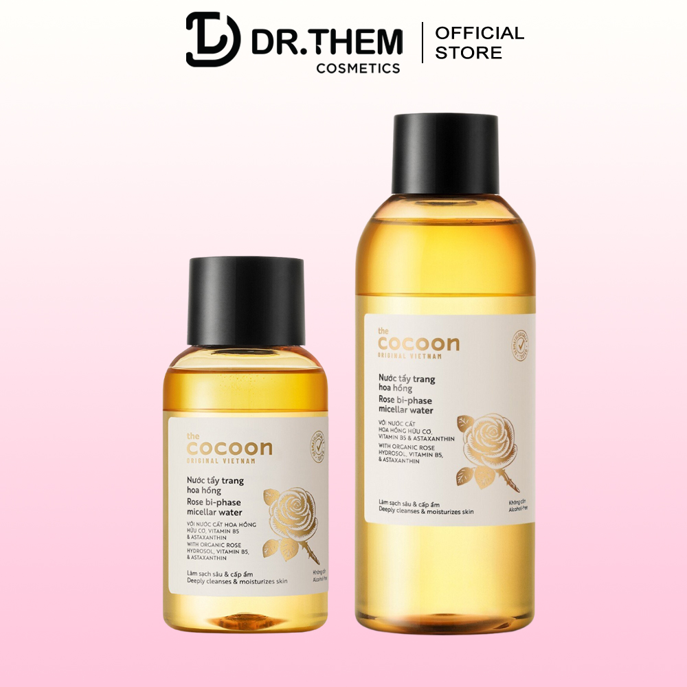 Nước Tẩy Trang Hoa Hồng Cocoon Tẩy Sạch Makeup & Cấp Ẩm 140ml