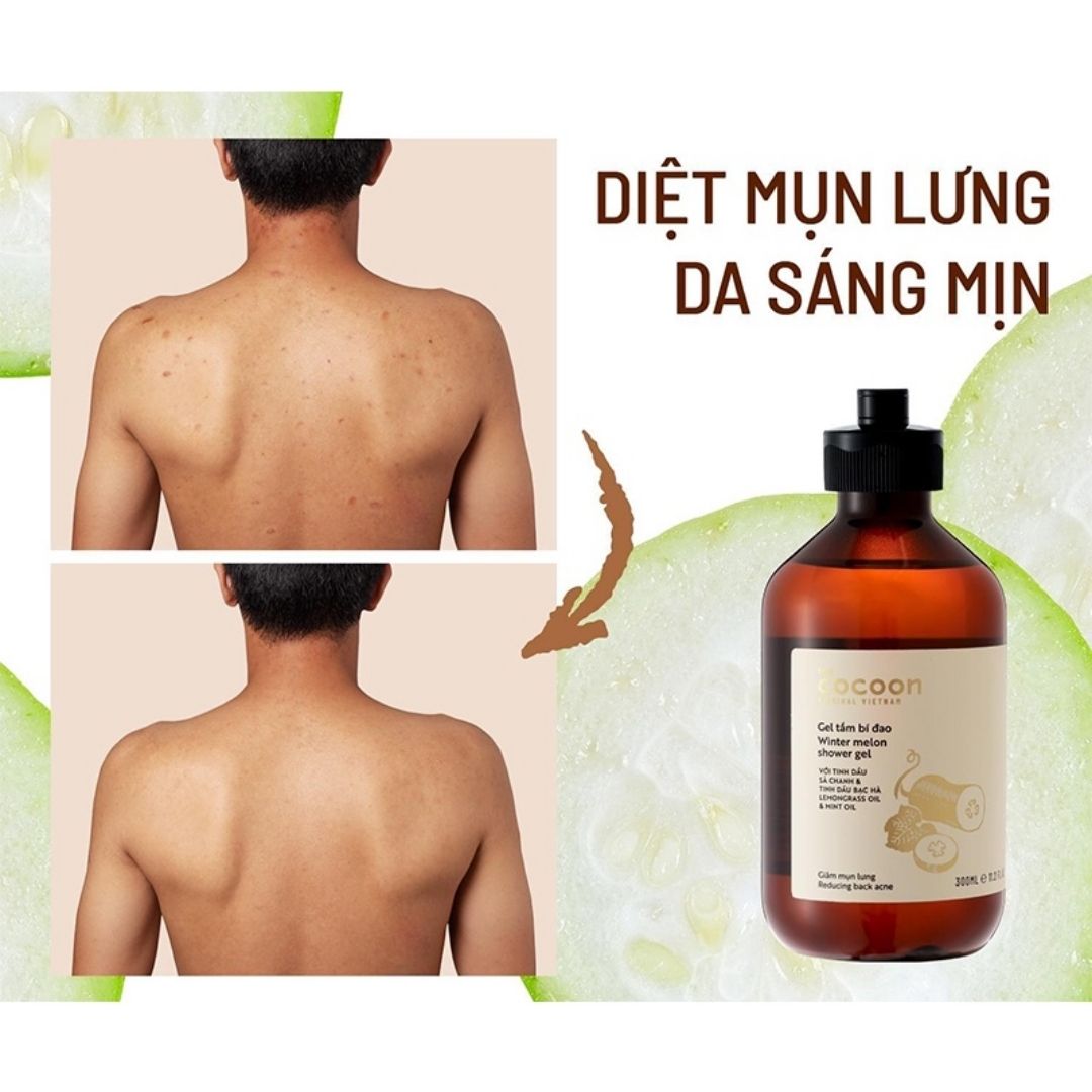 Gel Tắm Bí Đao Cocoon Giúp Giảm Mụn Lưng 310ml