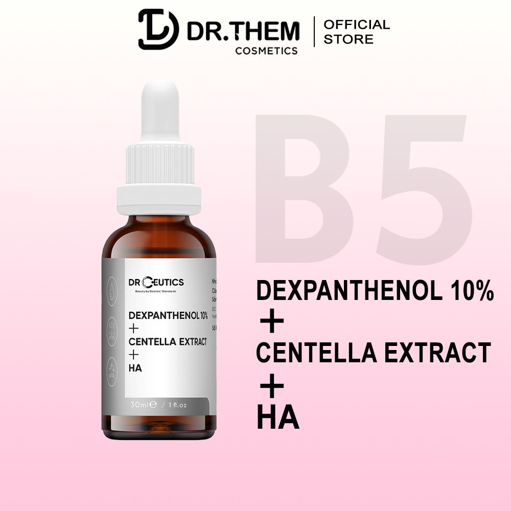 Serum B5 DrCeutics Cấp Ẩm Và Phục Hồi Da Dexpanthenol 10% + Centella Extract + HA (30g - 100g)