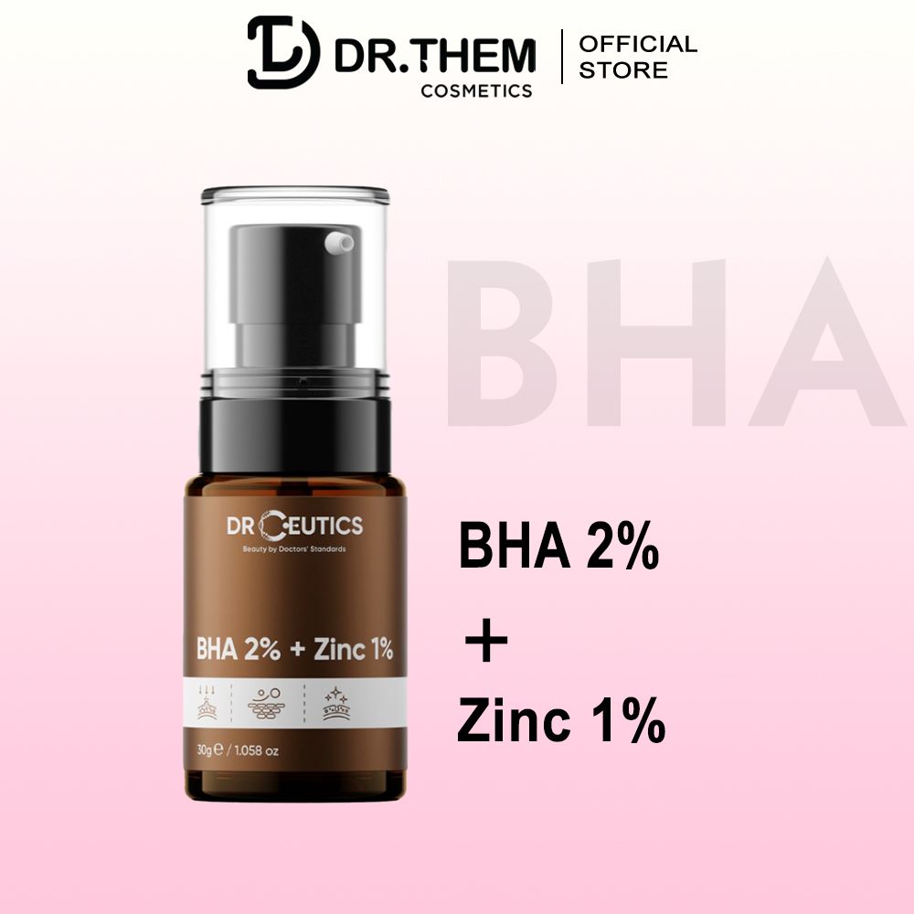 Tinh chất DrCeutics Giảm Mụn Và Phục Hồi Da Sau Mụn BHA 2% + ZinC 1%