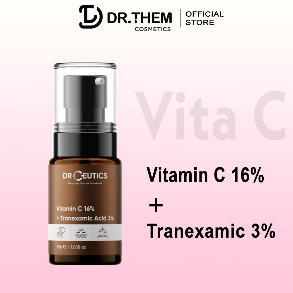 DrCeutics Serum Ngăn Ngừa Lão Hóa Và Làm Sáng Da Vitamin C 16% + Tranexamic Acid 3% 30ml