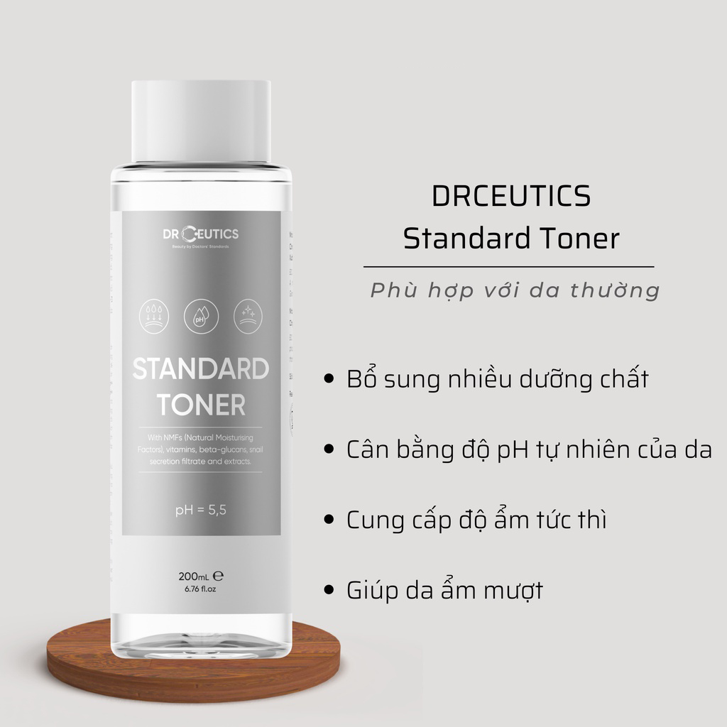 Drceutics Nước Cân Bằng Cấp Ẩm Cho Da Basic Toner Và Standard Toner (200ml)