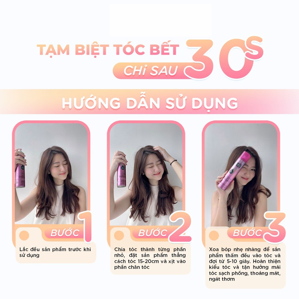 Dầu Gội Khô Girlz Only Tóc Bồng Bềnh Tức Thì 200ml