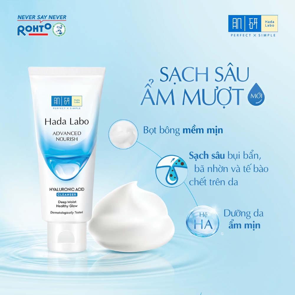 Kem Rửa Mặt Hada Labo Sạch Sâu Dưỡng Ẩm 80g