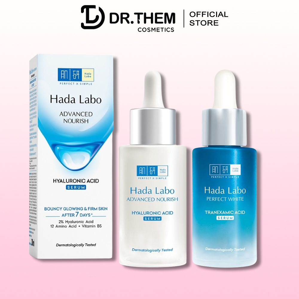 Serum Hada Labo Giúp Dưỡng Ẩm, Dưỡng Trắng (Perfect White Tranexamic Acid / Advanced Nourish Hyaluronic Acid 2%) 30ml