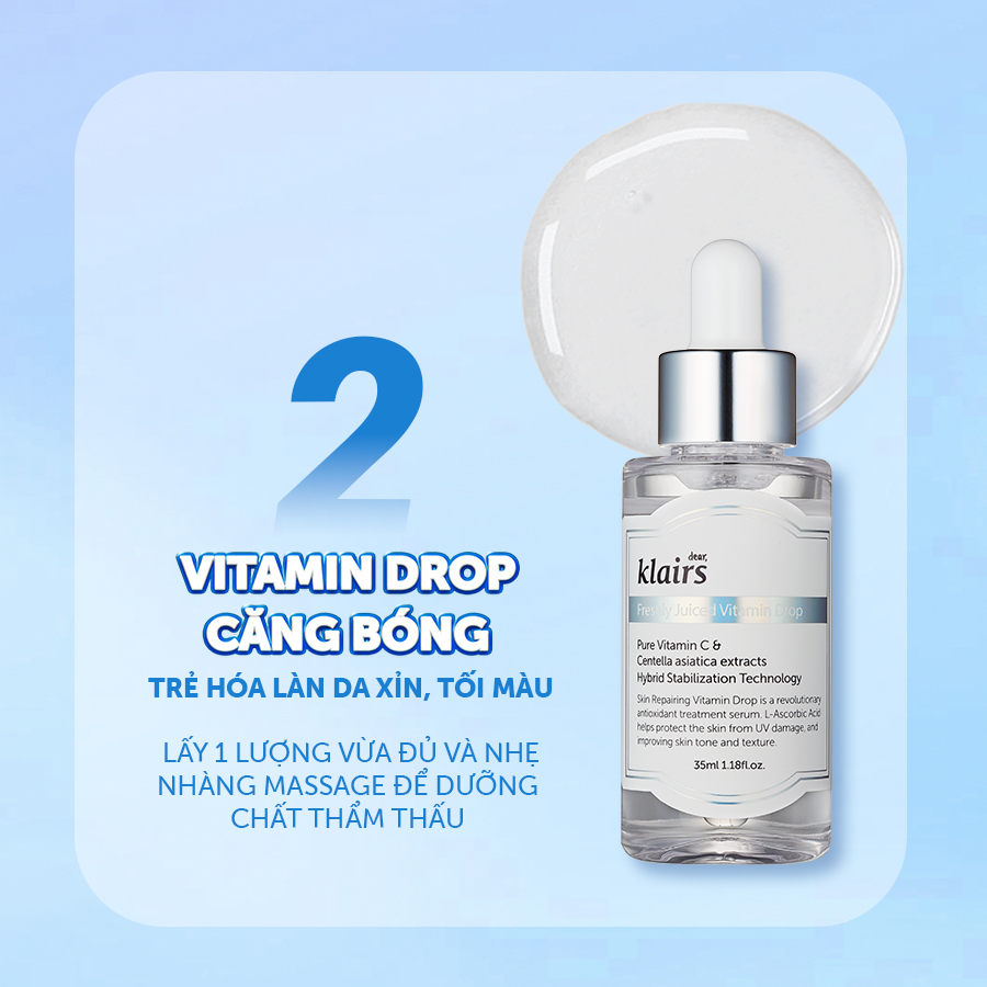 Serum Vitamin C dưỡng trắng da Klairs Freshly Jucied Vitamin Drop Serum 25ml