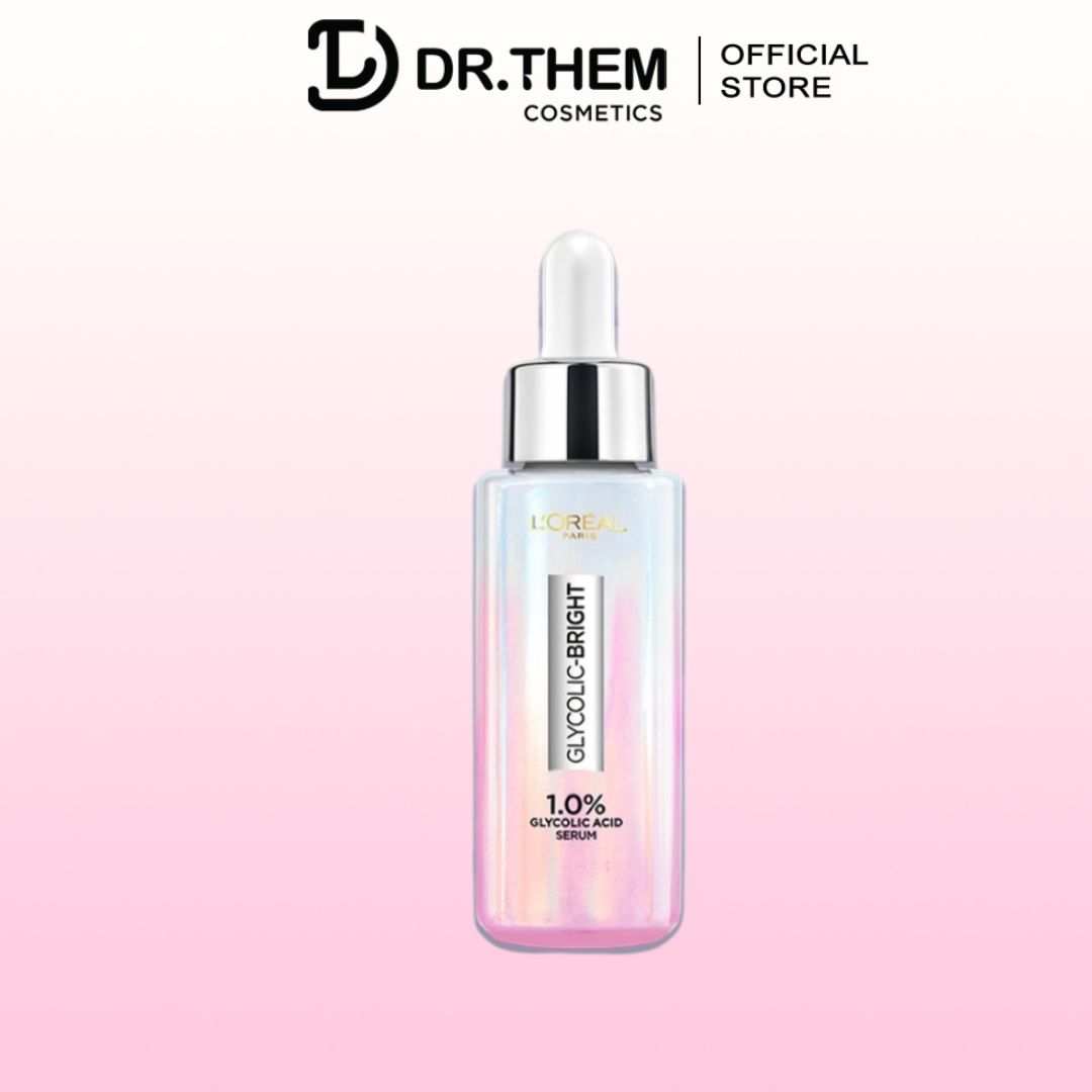 Serum sáng da mờ thâm L'Oreal Paris Glycolic Bright 1.0% Glycolic Acid (AHA) 30ml