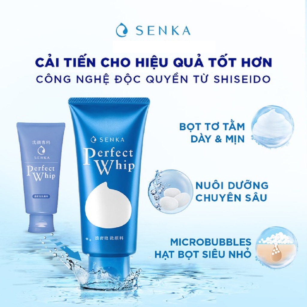 Sữa rửa mặt Senka dưỡng da sáng hồng Perfect Whip Berry Bright 100g