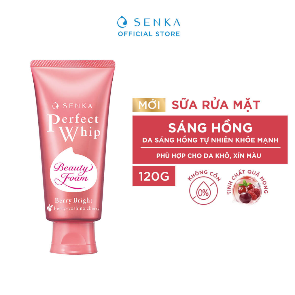 Sữa Rửa Mặt Senka Perfect Whip Berry 100g