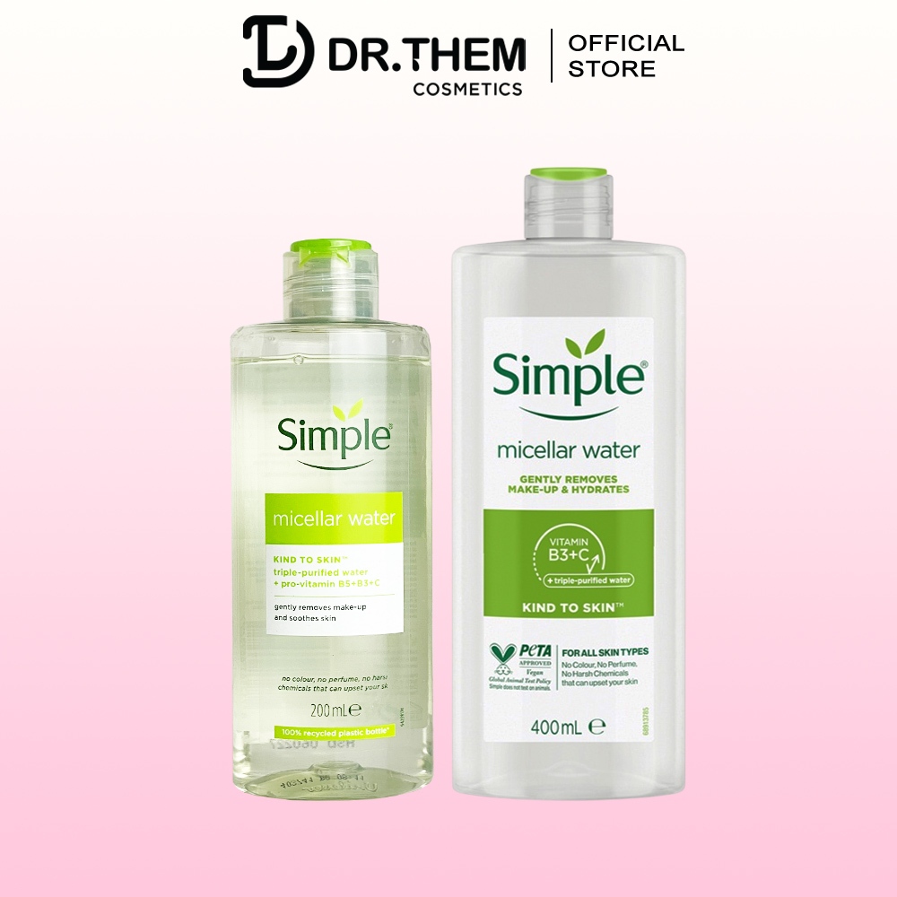 Nước Tẩy Trang Simple Dịu Nhẹ Cho Da Nhạy Cảm Micellar Cleansing Water 200ml / 400ml