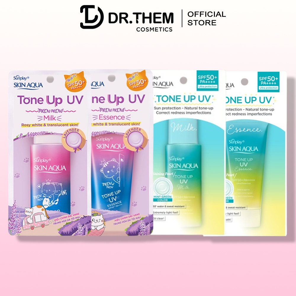 Tinh Chất Chống Nắng Sunplay Hiệu Chỉnh Sắc Da 50g Skin Aqua Tone Up UV Essence Lavender SPF50+/PA++++