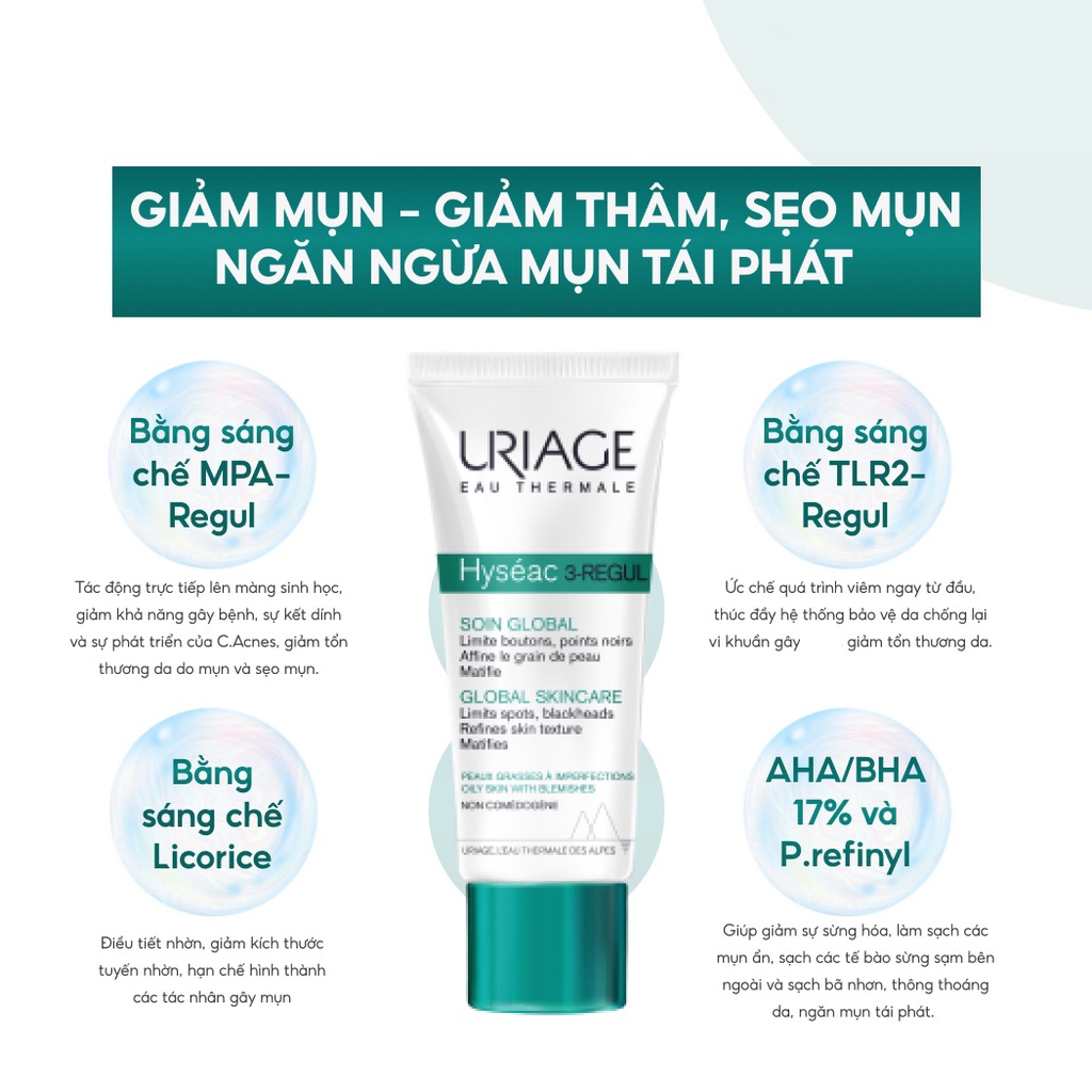 Kem Ngăn Ngừa Mụn Trứng Cá Hỗn Hợp Uriage 40ml